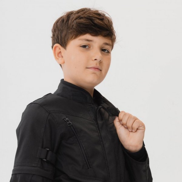 KURTKA MOTOCYKLOWA TEKSTYLNA JUNIOR OZONE SAHARA BLACK YM