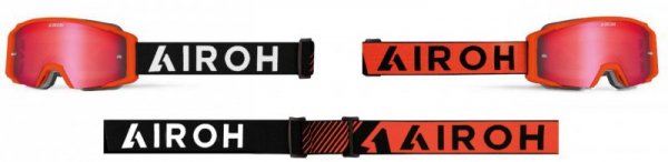 GOGLE AIROH BLAST XR1 ORANGE MATT - SZYBA RED MIRRORED (1 SZYBA W ZESTAWIE) OS