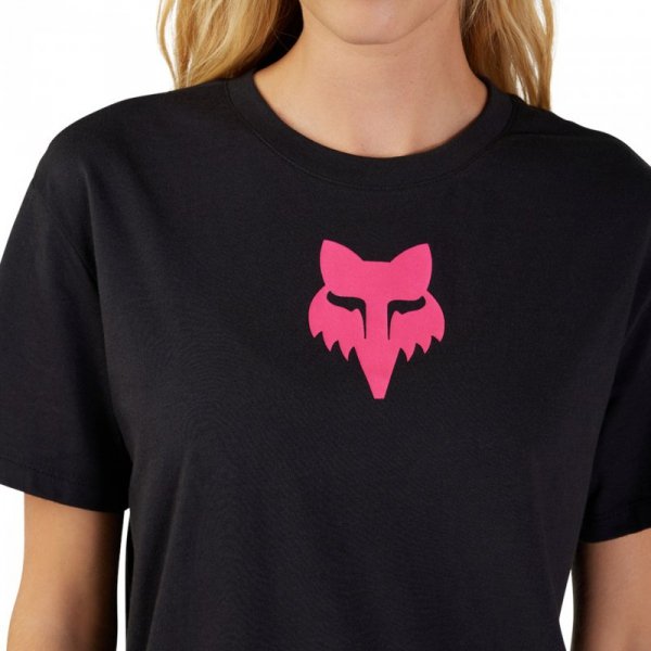 T-SHIRT DAMSKI FOX HEAD BLACK PINK M