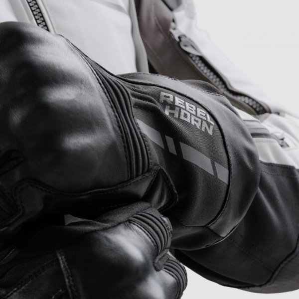 RĘKAWICE MOTOCYKLOWE REBELHORN TRACER WP BLACK XL