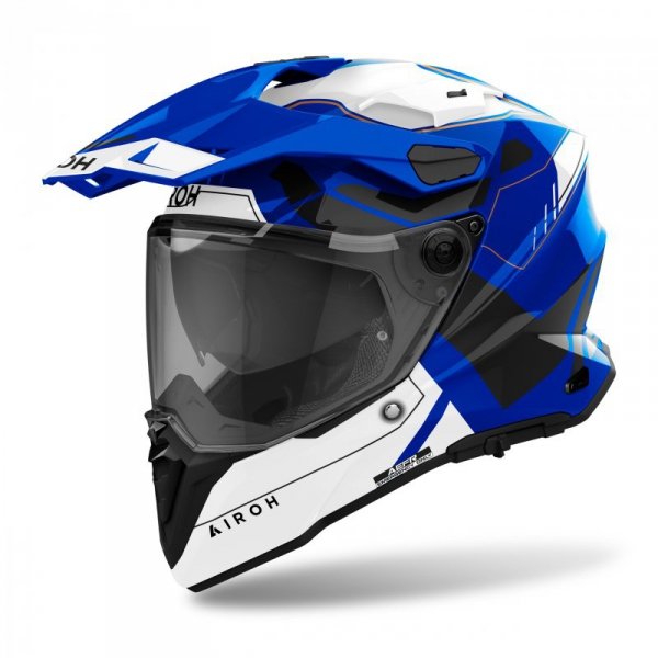 KASK MOTOCYKLOWY AIROH COMMANDER 2 REVEAL BLUE GLOSS M