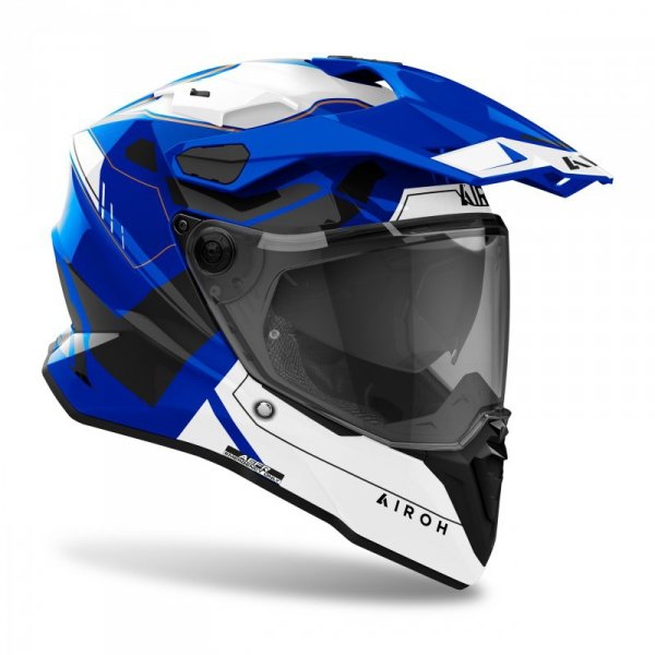 KASK MOTOCYKLOWY AIROH COMMANDER 2 REVEAL BLUE GLOSS L