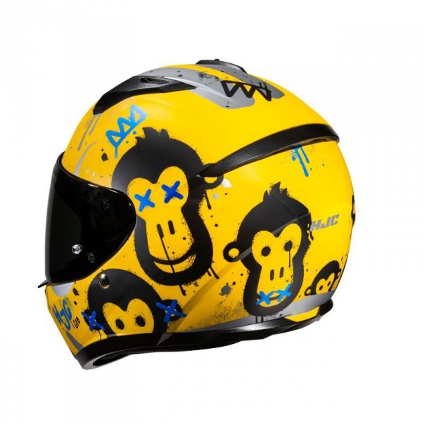 KASK MOTOCYKLOWY HJC C10 GETI YELLOW SILVER XXXS