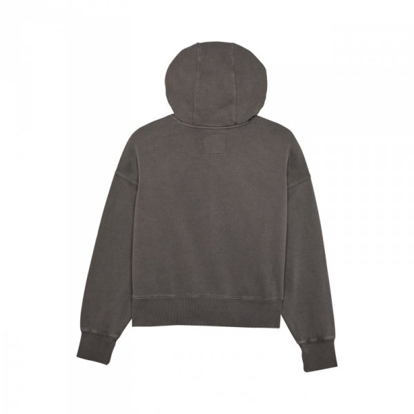 BLUZA Z KAPTUREM DAMSKA FOX WORDMARK OVERSIZED PEWTER M