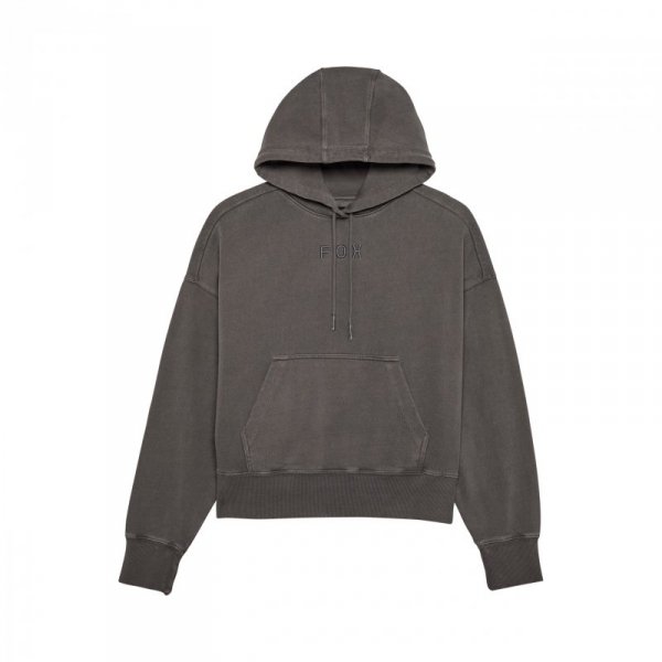 BLUZA Z KAPTUREM DAMSKA FOX WORDMARK OVERSIZED PEWTER L