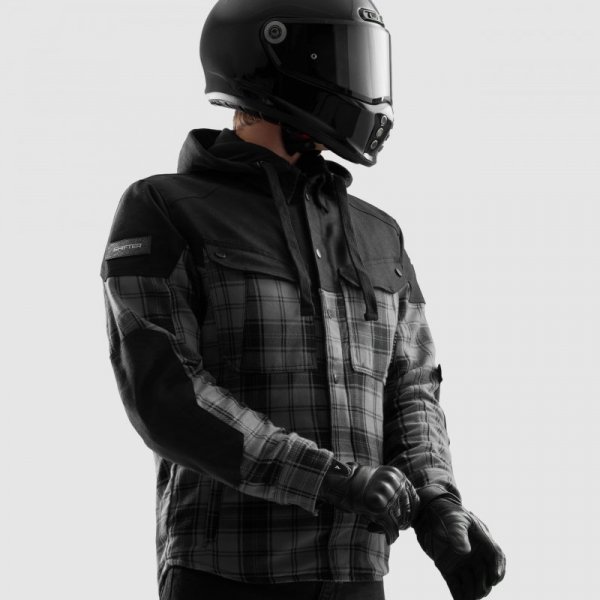 KOSZULA MOTOCYKLOWA REBELHORN SHIFTER BLACK GREY 6XL