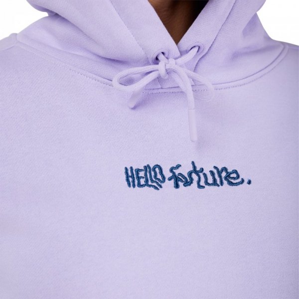 BLUZA Z KAPTUREM DAMSKA FOX HELLO FUTURE FLEECE PO LILAC M
