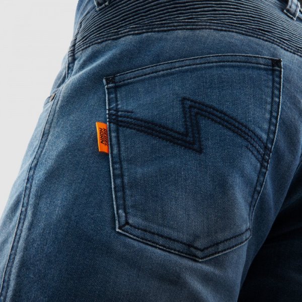 JEANSY MOTOCYKLOWE REBELHORN REVOLT WASHED BLUE MONOLAYER 38/34