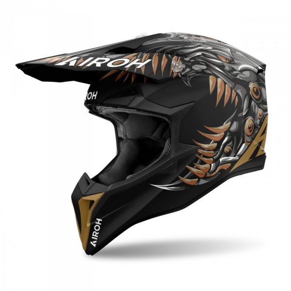 KASK MOTOCYKLOWY AIROH WRAAAP CYBORG MATT XS