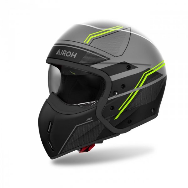 KASK MOTOCYKLOWY AIROH J110 SLIM YELLOW MATT XL