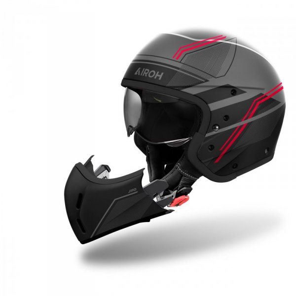 KASK MOTOCYKLOWY AIROH J110 SLIM RED MATT XXL