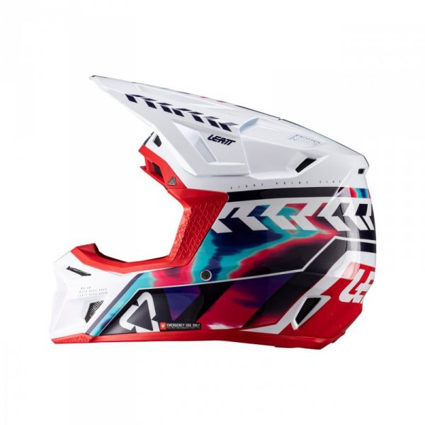 KASK MOTOCYKLOWY Z GOGLAMI LEATT KIT MOTO 8.5 ROYAL BLUE RED M