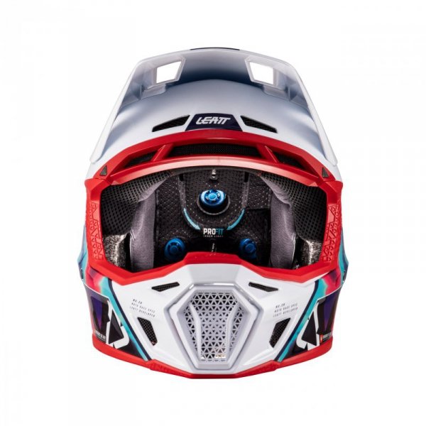 KASK MOTOCYKLOWY Z GOGLAMI LEATT KIT MOTO 8.5 ROYAL BLUE RED M
