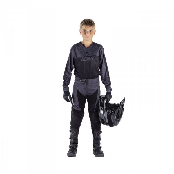 STRÓJ OFFROADOWY BLUZA I SPODNIE JUNIOR LEATT MINI RIDE KIT 3.5 STEALTH BLACK GREY XXS