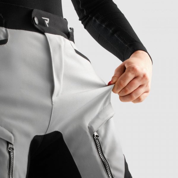 SPODNIE MOTOCYKLOWE TEKSTYLNE DAMSKIE REBELHORN HARDY 3.0 BLACK GREY WXXL