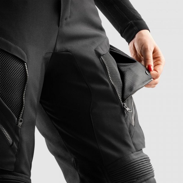 SPODNIE MOTOCYKLOWE TEKSTYLNE DAMSKIE REBELHORN HARDY 3.0 BLACK W7XL