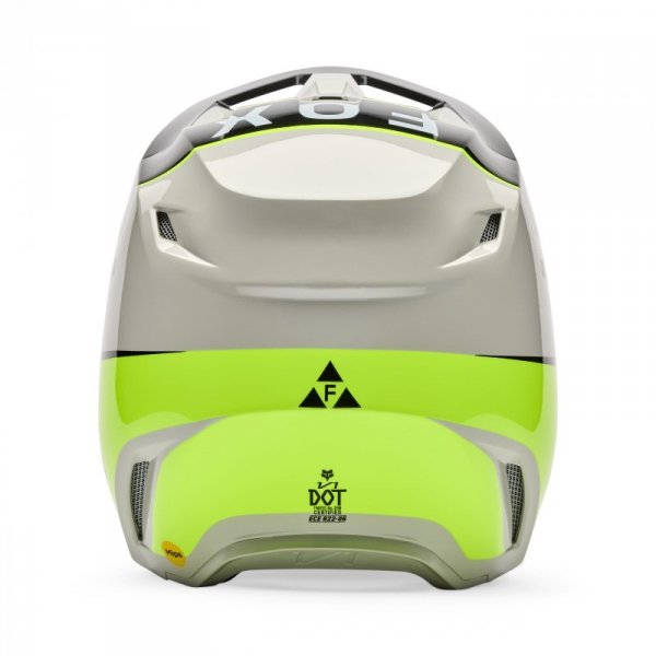 KASK MOTOCYKLOWY FOX V1 COLLECT GREY YELLOW L