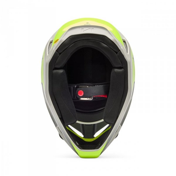 KASK MOTOCYKLOWY FOX V1 COLLECT GREY YELLOW L