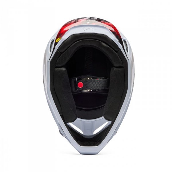 KASK MOTOCYKLOWY FOX V1 KAIROS WHITE FLUO RED XL