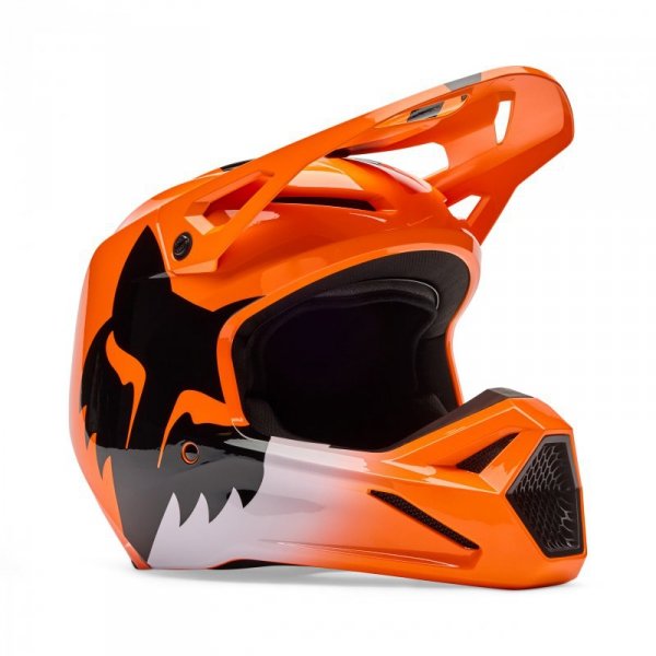 KASK MOTOCYKLOWY FOX V1 SHIELD FLUO ORANGE S