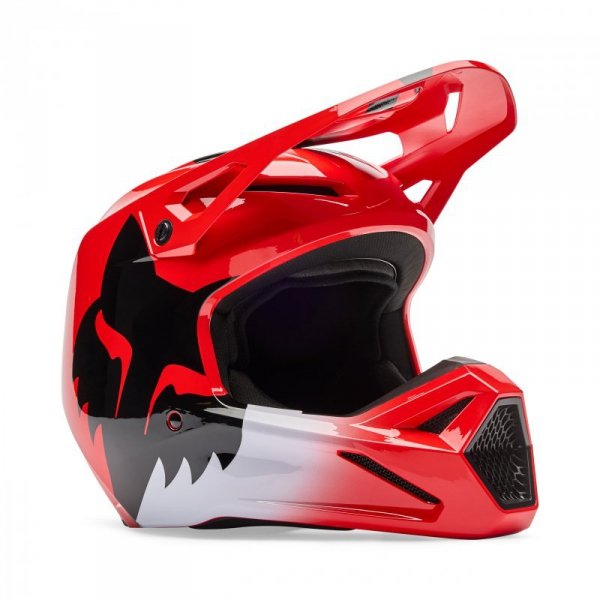 KASK MOTOCYKLOWY FOX V1 SHIELD FLUO RED S