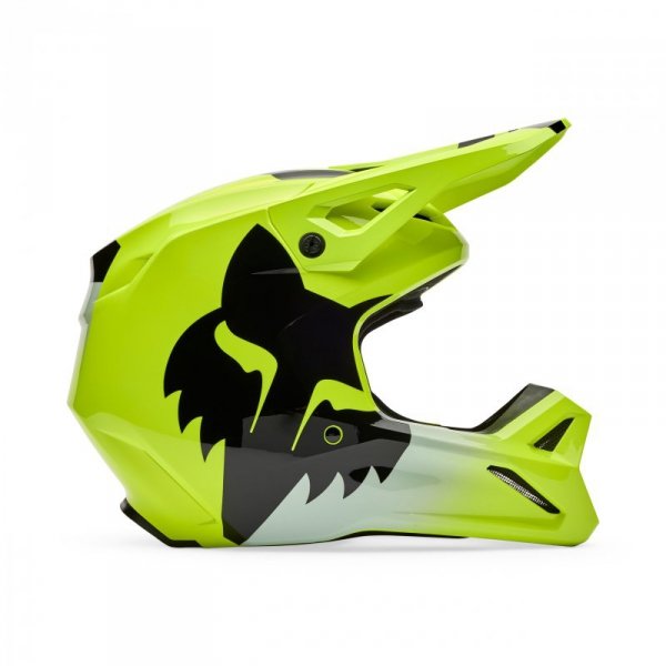 KASK MOTOCYKLOWY FOX V1 SHIELD FLUO YELLOW M