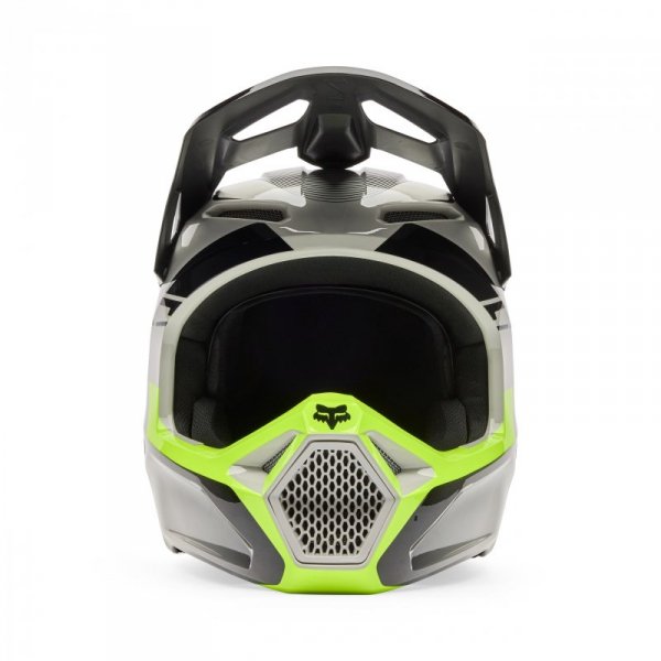 KASK MOTOCYKLOWY JUNIOR FOX V1 COLLECT GREY YELLOW YS