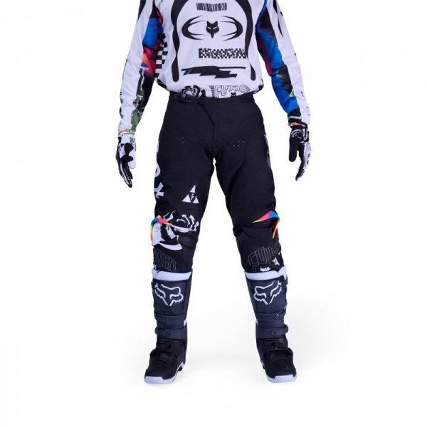 SPODNIE MOTOCYKLOWE FOX 180 IMAGE COSMO WHITE BLACK 38