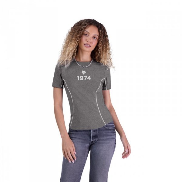 T-SHIRT DAMSKI FOX MOTO-X FITTED HEATHER GRAPHITE XS