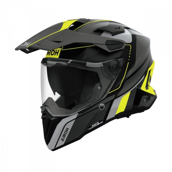 KASK MOTOCYKLOWY AIROH COMMANDER 2 SKIP YELLOW MATT L