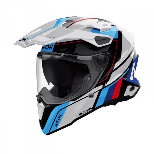 KASK MOTOCYKLOWY AIROH COMMANDER 2 SKIP WHITE GLOSS XL