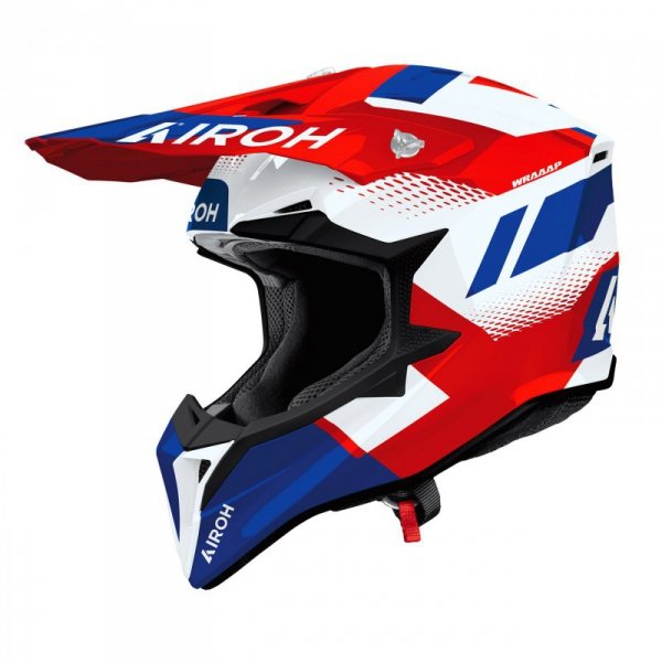 KASK MOTOCYKLOWY AIROH WRAAAP VISION RED BLUE GLOSS XS