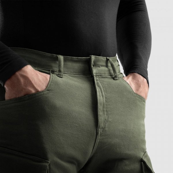 JEANSY MOTOCYKLOWE REBELHORN FASTER OLIVE GREEN 30/34