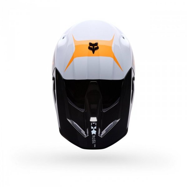 KASK MOTOCYKLOWY JUNIOR FOX V1 NOBLE BLACK WHITE YM