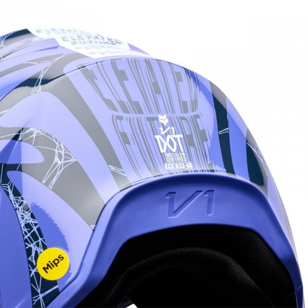 KASK MOTOCYKLOWY JUNIOR FOX V1 DIFFUSE SE PURPLE DOVE YL