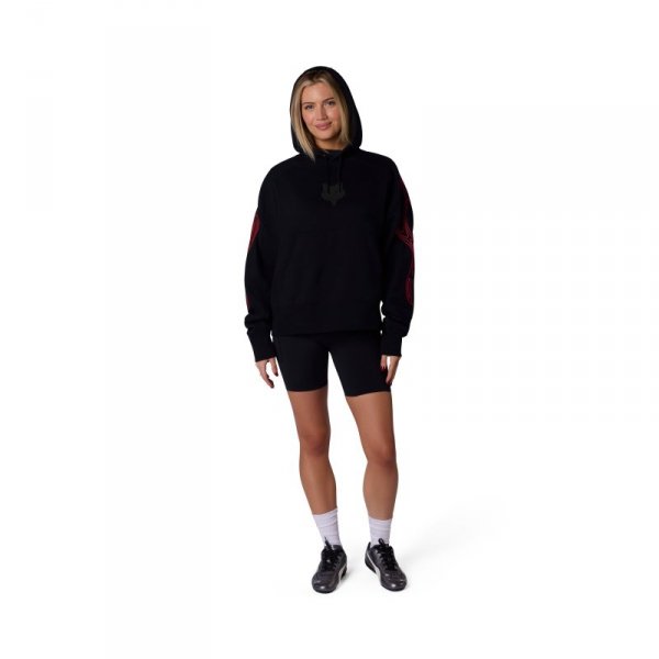 BLUZA Z KAPTUREM DAMSKA FOX VISION OVERSIZED FLEECE PO BLACK M