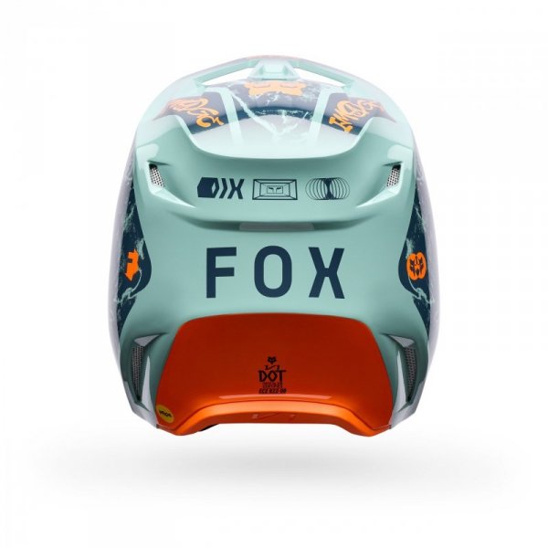 KASK MOTOCYKLOWY FOX V1 IMAGE PRINT ARCTIC BLUE XL