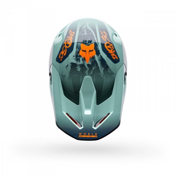 KASK MOTOCYKLOWY FOX V1 IMAGE PRINT ARCTIC BLUE XL