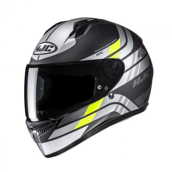 KASK MOTOCYKLOWY HJC C10 HIPER GREY YELLOW S