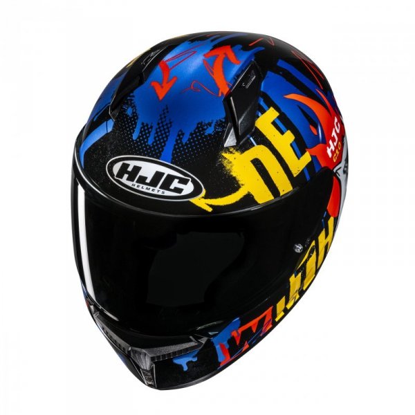 KASK MOTOCYKLOWY HJC C10 FOP BLACK BLUE M