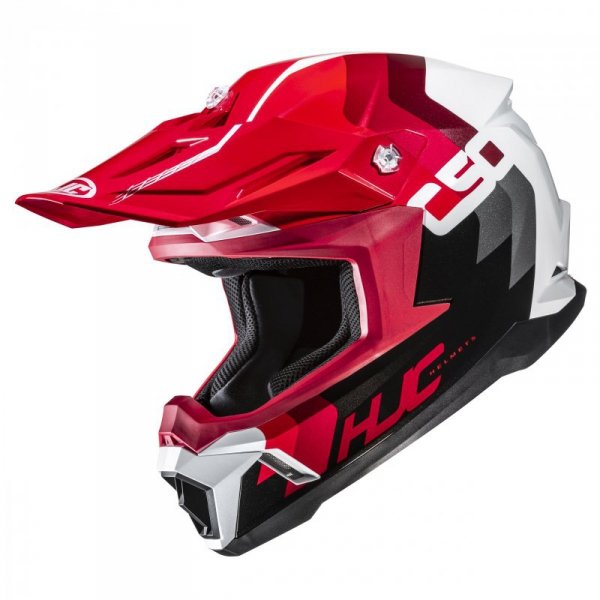 KASK MOTOCYKLOWY HJC C50 PRIMAL RED WHITE S