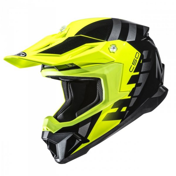 KASK MOTOCYKLOWY HJC C50 MIRAGE YELLOW BLACK L