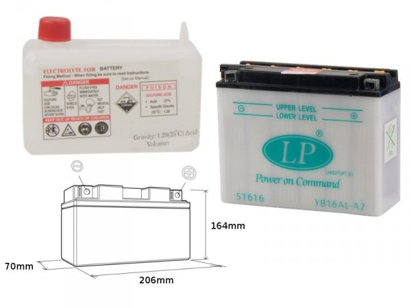 LANDPORT Ducati 750 SS (90-97) akumulator elektrolit osobno
