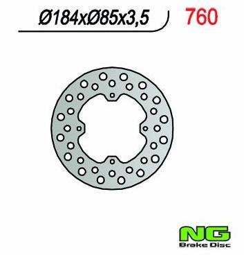 Tarcza hamulcowa tylna KAWASAKI KX 80 (82-00)
