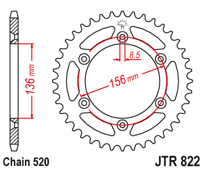 DID JT zestaw napędowy Husqvarna 450 TE (05)