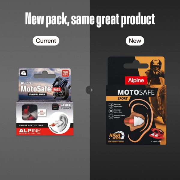ALPINE zatyczki/stopery do uszu MotoSafe Sport