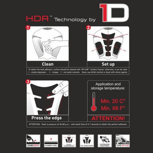 ONEDESIGN tankpad HDR uniwersalny czarny