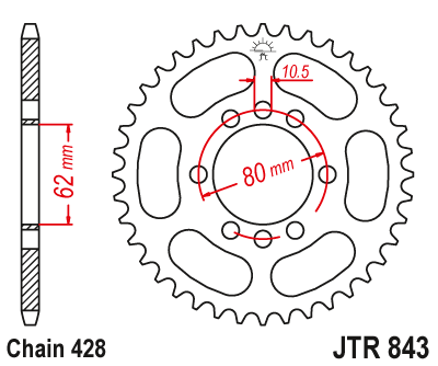 DID JT zestaw napędowy Yamaha DT175 R (84-96)