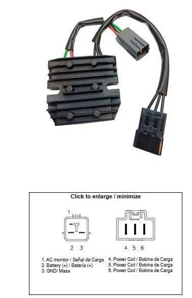 DZE REGULATOR NAPIĘCIA KAWASAKI ZX-6R 07-08 (50A) (21066-0025)