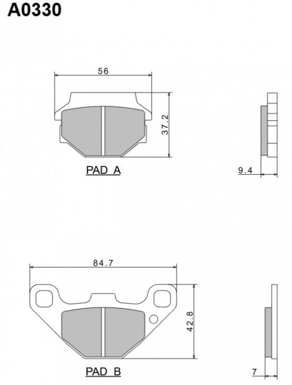 NISSIN KLOCKI HAMULCOWE KH67 PREMIUM SEMI-METALLIC (SPIEK METALICZNY) (ECE R90) (MADE IN JAPAN) (2P-236NS)